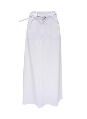 歌蒂诗夏季专柜新款休闲百搭白色时尚裙子半身裙女 8E22Q3854