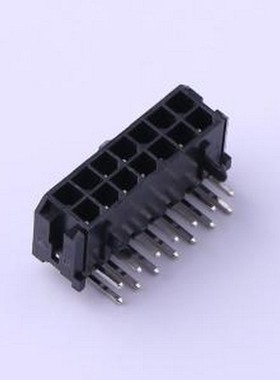 C3030WR-F-2X07P 线对板针座 2x7P 间距:3mm 弯插 黑色 弯插,P=3m