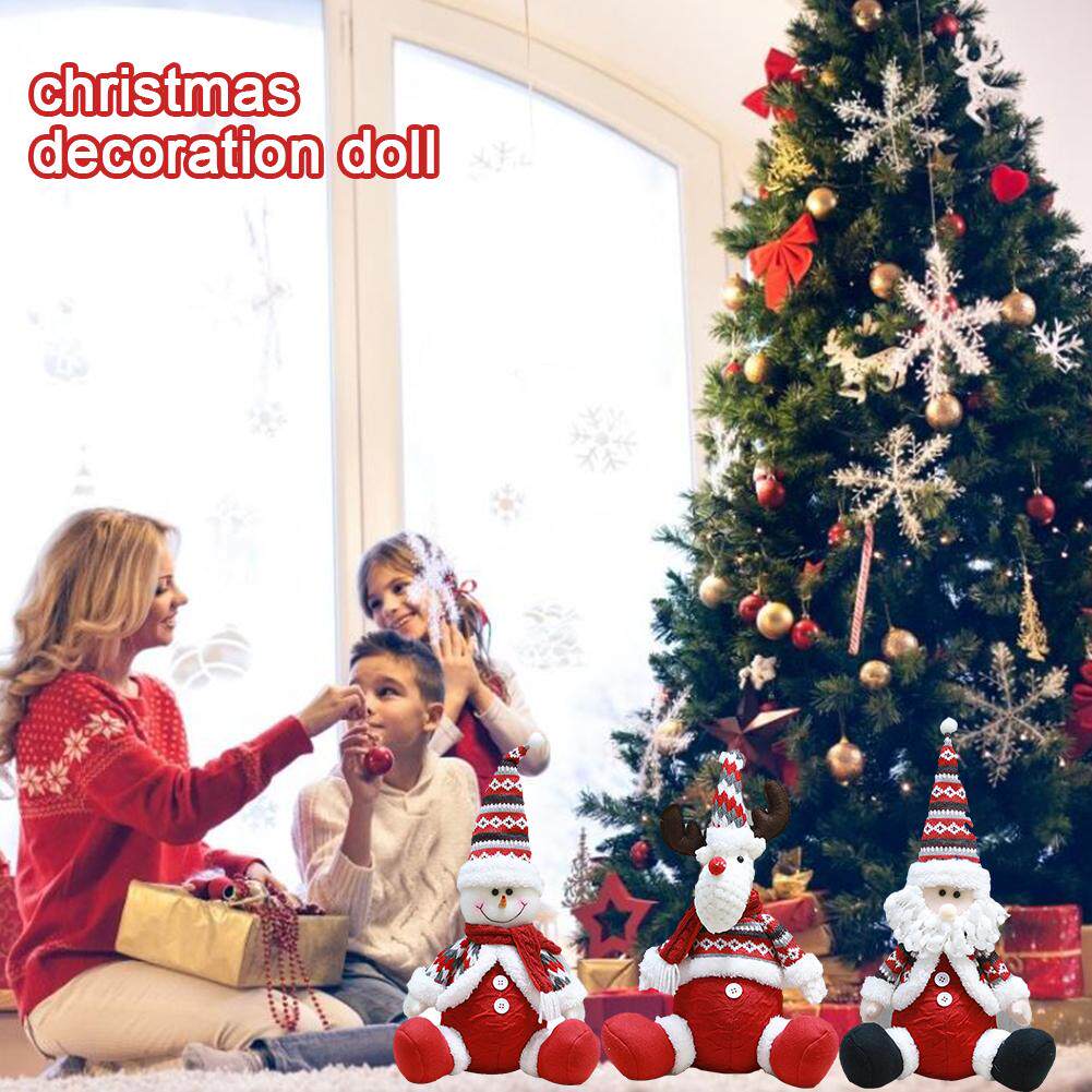 christmas dolls santa claus snowman elk toys xmas figurines