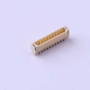 A0800WR-S-10PNLNT1T00R 线对板针座 1x10P 间距:0.8mm 卧贴 SMD,