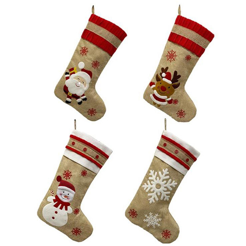 1pc christmas stocking socks  christmas candy gift bags hold