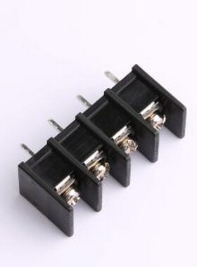 WJ55S-B-10.0-4P 栅栏式接线端子 间距P=10.0mm 4Pin位 边脚 黑色