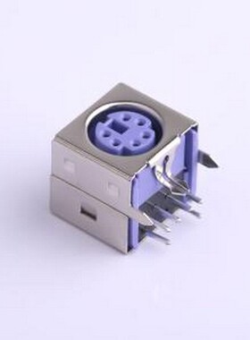 DS1093-01-PN60 圆形DIN连接器 PS2鼠标插座 6Pin 紫色 插件