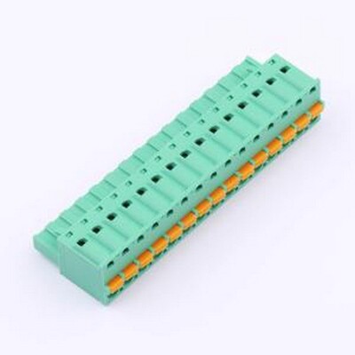 MX2EDGKD-5.08-15P-GN01-Cu-A 插拔式接线端子 1x15P 5.08mm 排数