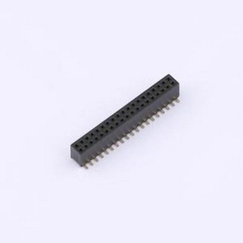 B127US-WS19P 排母 间距1.27mm 2x19P 弯插 SMD,P=1.27mm