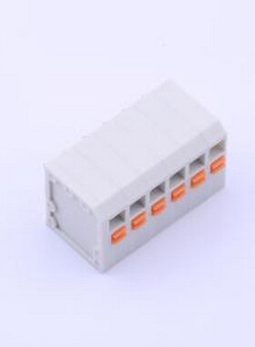 KF239-3.81-6P 弹簧式接线端子 1x6P 3.81mm 每排P数:6 排数:1 插