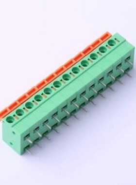 DB142R-5.08-12P-GN 弹簧式接线端子 1x12P 5.08mm 每排P数:12 排