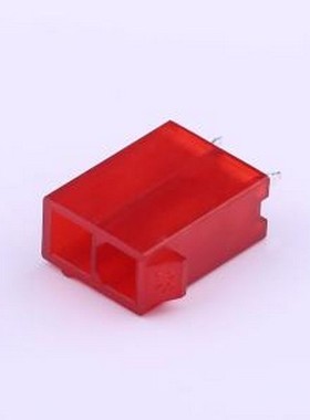 4.2-2*1空心针红色 线对板针座 1x2P 间距:4.2mm 直插 红色 插件,