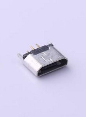 FUS423-FDBK6MB USB连接器 Micro USB B Type 5Pin 母座 黑色胶芯