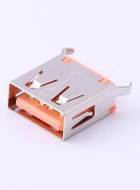 916-162A1112Y10210 USB连接器 Type-A 母 直插 橙色 插件