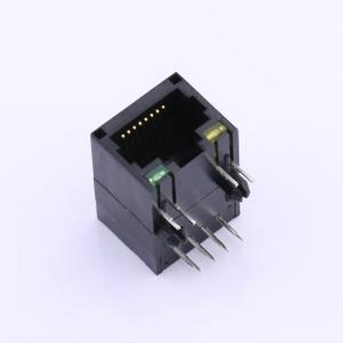X01AB002KA2DDA 以太网连接器(RJ45 RJ11) 弯插 带LED 插件