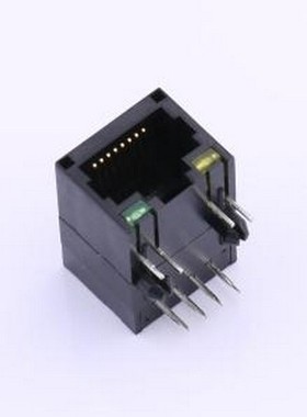 X01AB002KA2DDA 以太网连接器(RJ45 RJ11) 弯插 带LED 插件