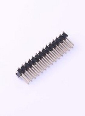 PZ254-2-14-S 排针 2x14P 间距:2.54mm 方针 立贴 黑色 SMD,P=2.5