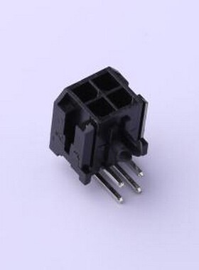 C3030WR-F-2X02P 线对板针座 2x2P 间距:3mm 弯插 黑色 弯插,P=3m