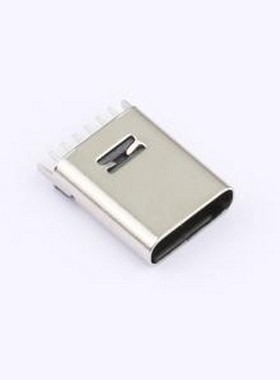 TYPE-C 6P LCH10.5 108 USB连接器 Type-C 母 直插 插件