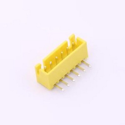 XY-XH2.54-6A21-YT 线对板针座 XH 2.54mm 1x6P 弯插 黄色 弯插,P