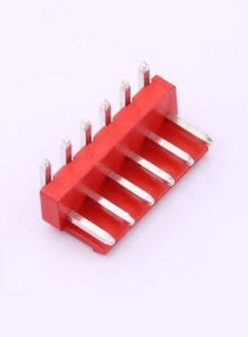 XY-VH3.96-6A21-R 线对板针座 VH 3.96mm 1x6P 弯插 红色 弯插,P=