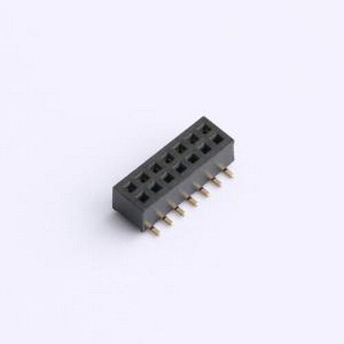 FH1.0-02-07PWS 排母 1.0FH H2.0 2x7Pin SMT W2.5U型PC3.8 PB2.3