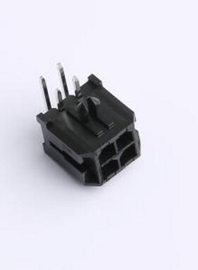 43045-4AWS 线对板针座 2x2P 间距:3mm 弯插 弯插,P=3mm
