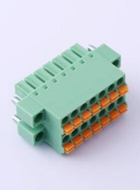 KF2EDGKNHM-3.81-2*7P 插拔式接线端子 3.81mm 2x7P 排数:2 每排P