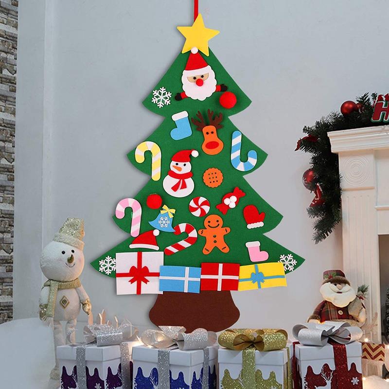 3d felt christmas tree wall hanging 3ft christmas tree set w
