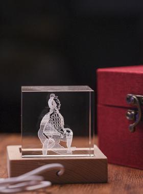 秦俑三维水晶立体摆件