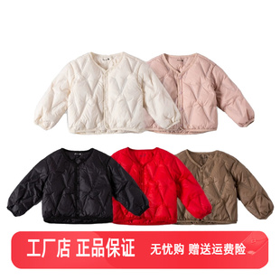 儿童轻薄羽绒夹克内胆外套男童女童宝宝小童内搭外出纯色韩版1岁