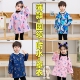 宝宝防水罩衣全身秋冬吃饭薄款 绘画小学生中大童拉链防脏小孩罩衫