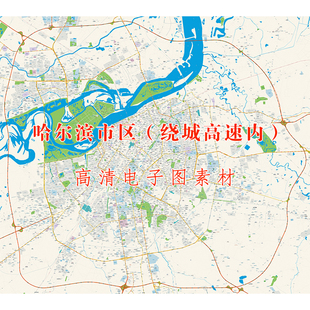 仅图片哈尔滨市道里南岗道外平房松北香坊城区医院学校电子地图