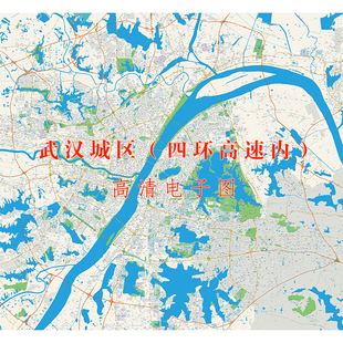 仅图片武汉市江岸江汉硚口汉阳武昌青山洪山区地图城区高清