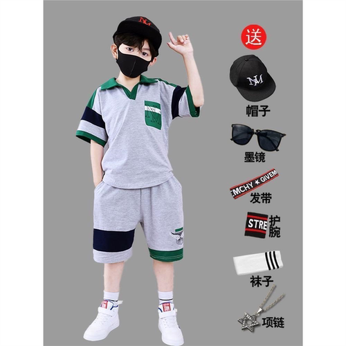 儿童男童短袖T恤夏季中大