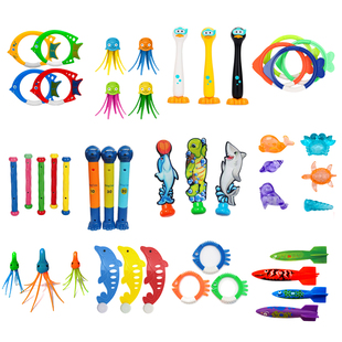 练习闭气潜水环鱼雷训练游泳棒水下玩具海草 投掷水动力魔鬼鲨鱼