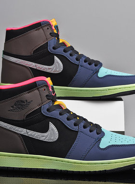 冬季莆田a1j高筒彩色拼接男鞋ja影子灰女鞋运动休闲板鞋子男士款