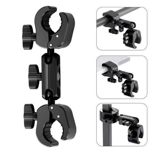 双头万向大力夹豌豆荚手机支架