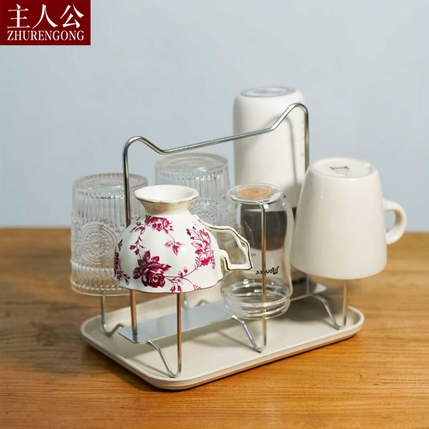 外贸出口304不锈钢沥水杯架