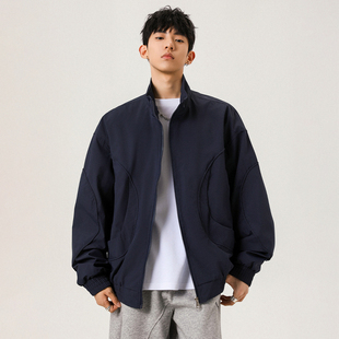 WASSUP美式复古工装夹克男秋冬季新款青少年潮流vibe百搭翻领外套