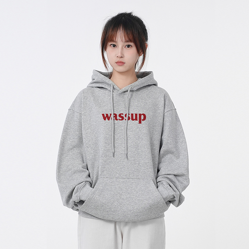 WASSUP美式潮牌重磅卫衣外套女秋