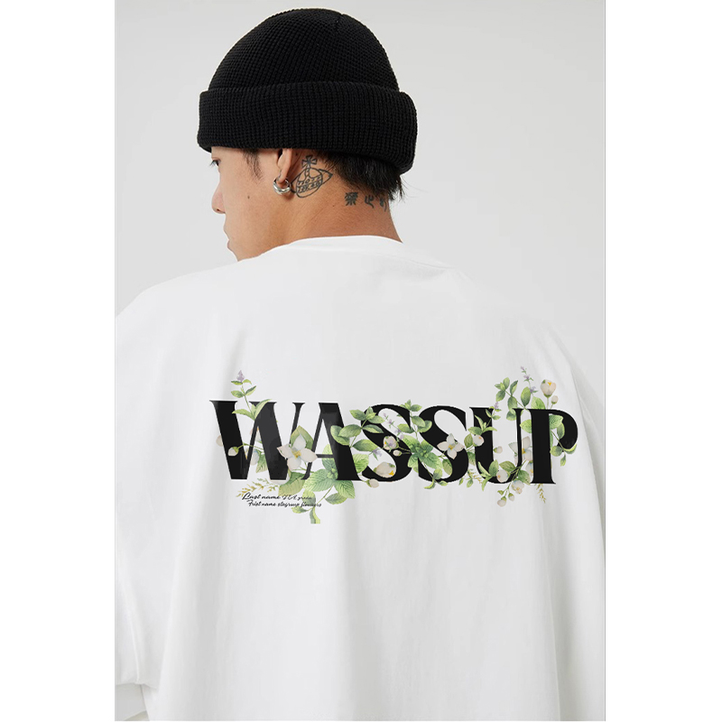 WASSUP美式长袖t恤上衣男