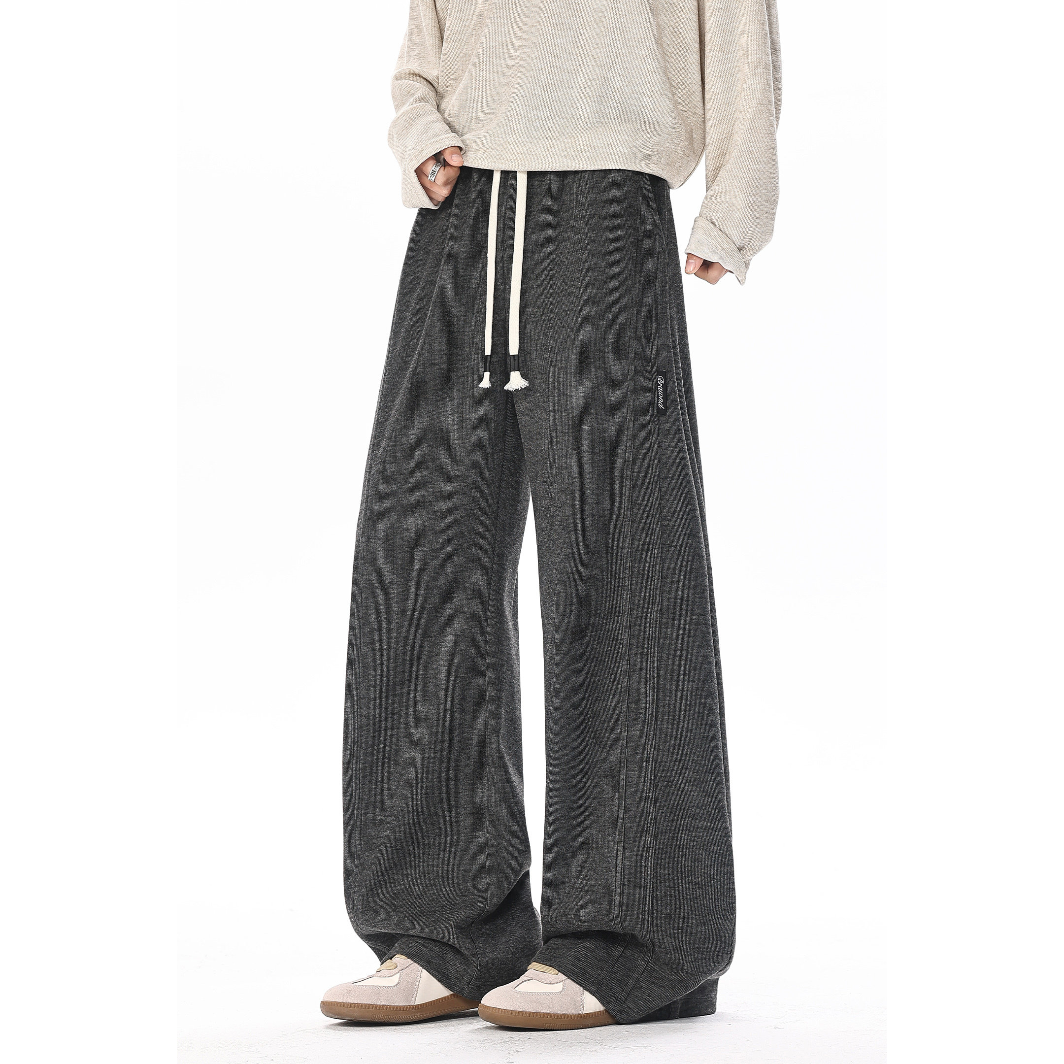 WASSUP美式肌理感复古弯刀阔腿裤男新款潮牌宽松休闲百搭运动长裤,男装,休闲裤,淘宝优惠券,粉丝福利购,淘宝优惠卷