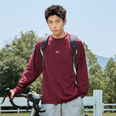 WASSUP潮牌户外撞色哈苏线速干长袖 T恤春秋情侣防晒运动圆领上衣