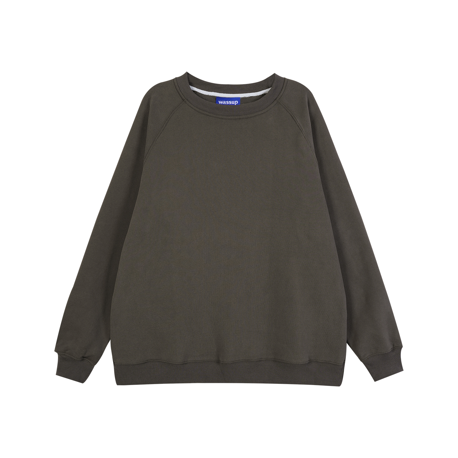 WASSUP超跑联名复古纯色卫衣