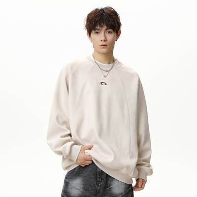 WASSUP美式高街复古长袖卫衣男