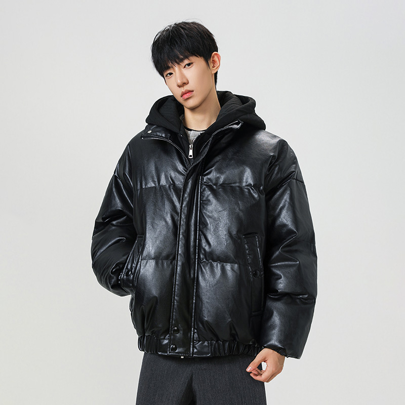 WASSUP潮牌棉服假两件加厚外套男