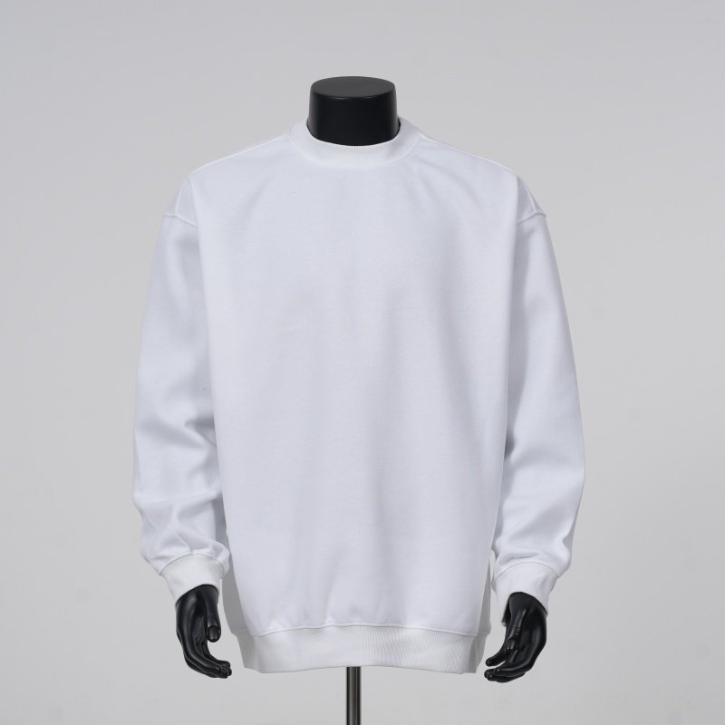 WASSUP潮牌380g重磅秋冬圆领卫衣男女保暖上衣宽松无帽长袖情侣款