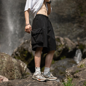 WASSUP潮牌宽松工装登山运动短裤