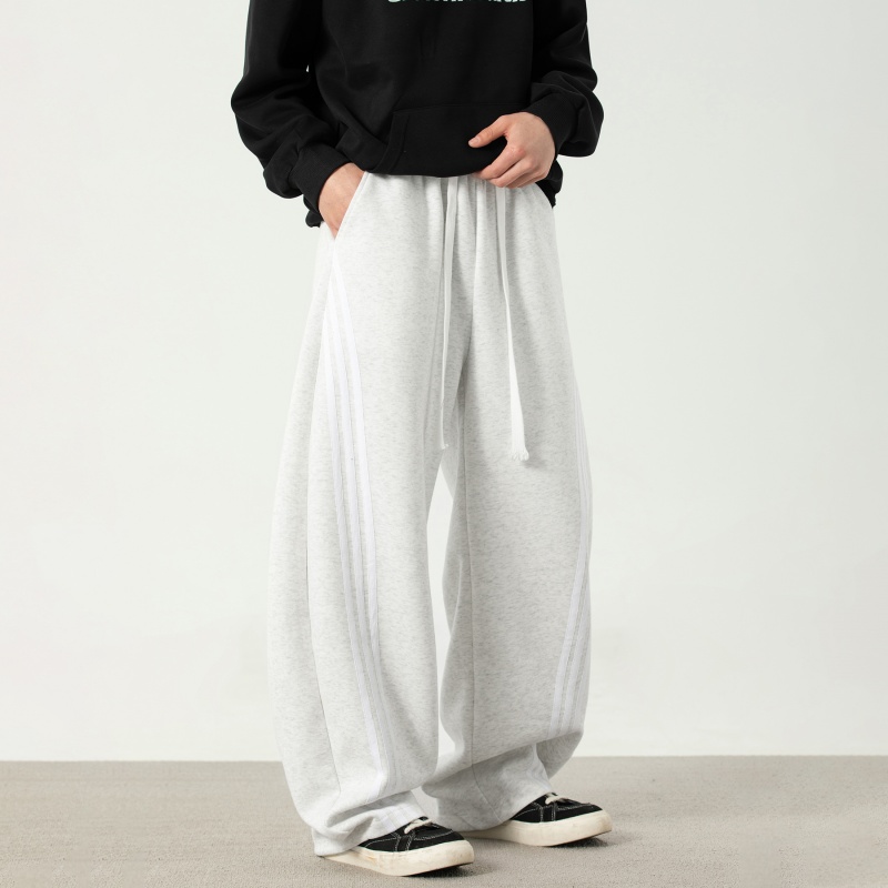 WASSUP休闲运动三杠直筒卫裤男