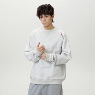 WASSUP潮牌400g重磅圆领卫衣男秋冬宽松oversize潮流情侣套头上衣