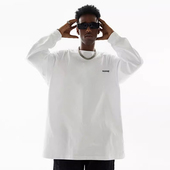 字母logo印花长袖 T恤男女装 春秋季 WASSUP潮牌美式 百搭打底衫 上衣