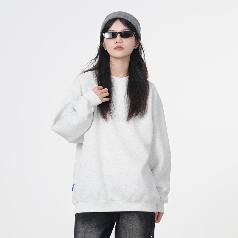 WASSUP米白灰重磅美式卫衣男女款