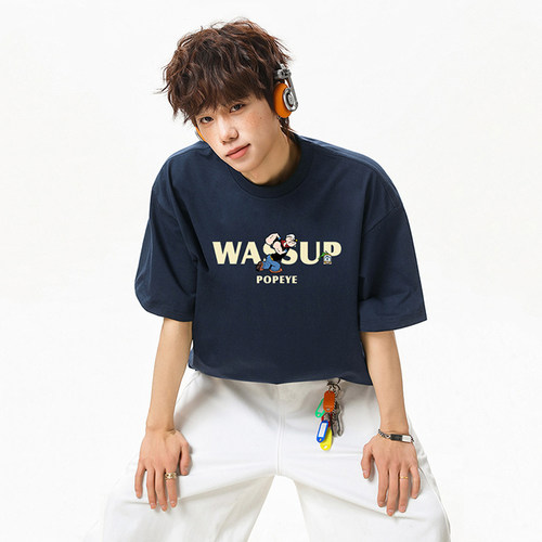 WASSUP卡通大力水手短袖T恤男夏